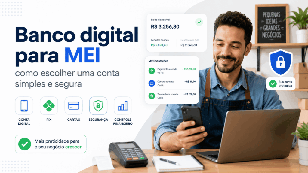 Banco digital para MEI como escolher uma conta simples e segura