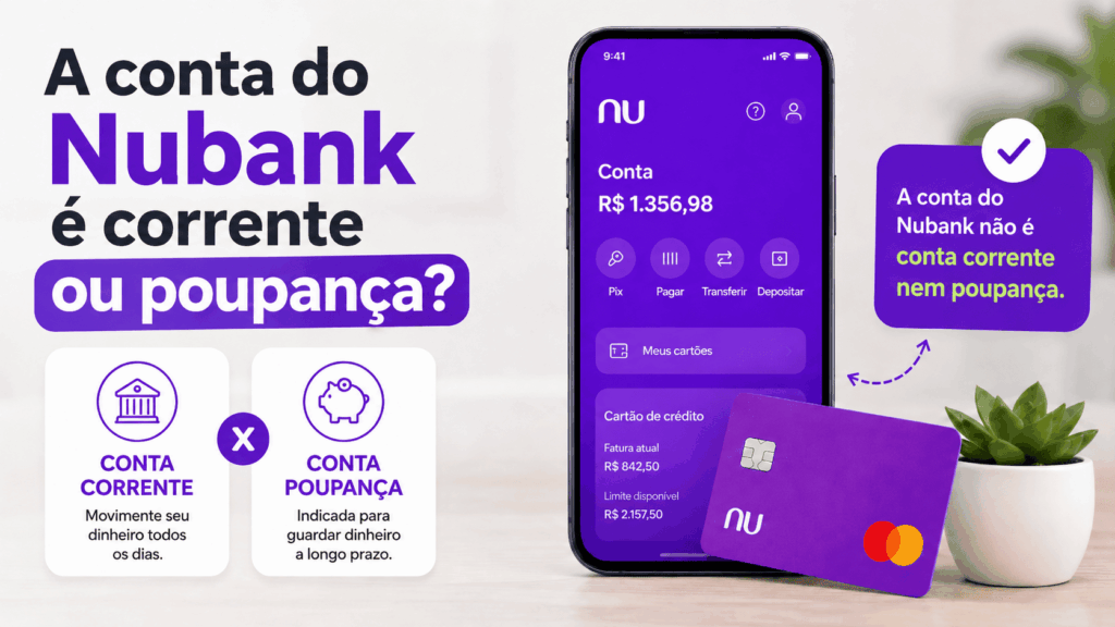 A conta do Nubank é corrente ou poupança